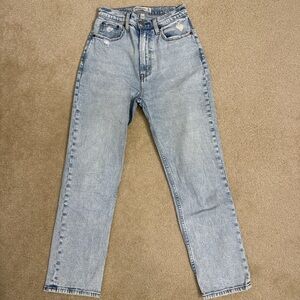 Abercrombie & Fitch High Rise Denim Jeans - Light Blue